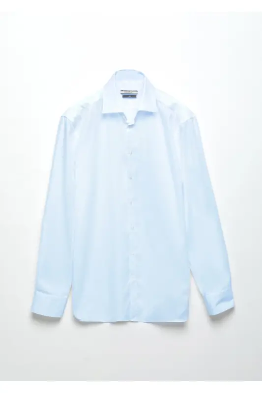 Dark Blue Solid Regular Fit Woven Classic 100% Cotton Shirt - 7