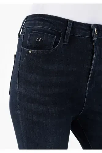 Dark blue women's trousers - 5