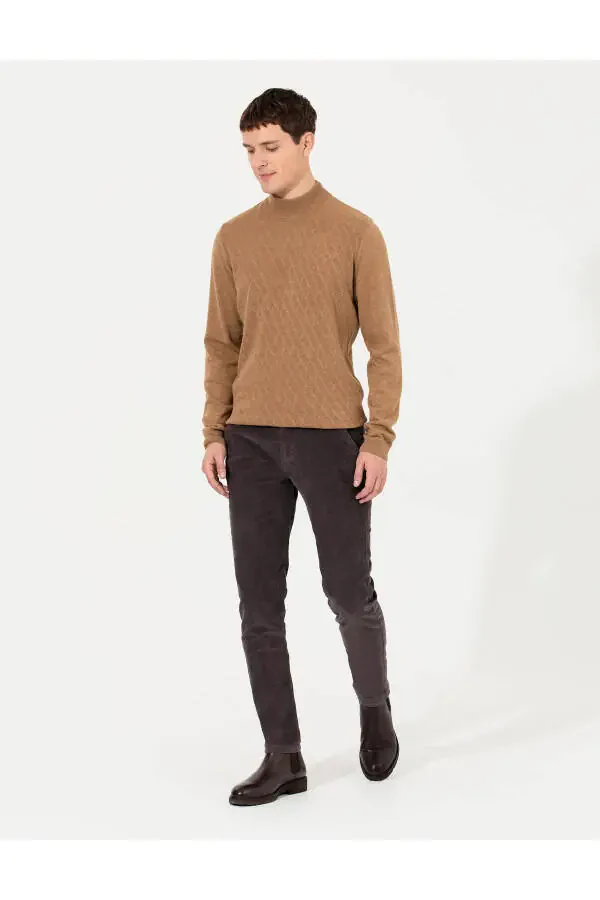 Dark gray slim fit canvas pants - 8