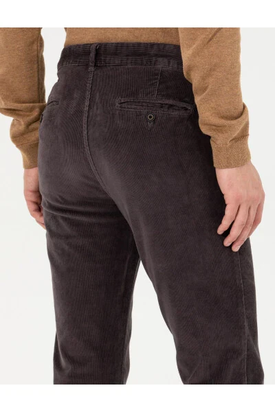 Dark gray slim fit canvas pants - 7