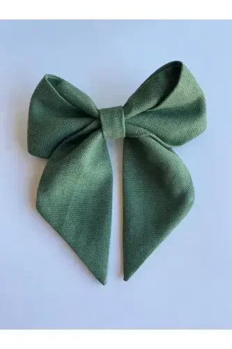 Dark Green Bow Ribbon Buckle / Summer Hair Clip-DARK GREEN - 2