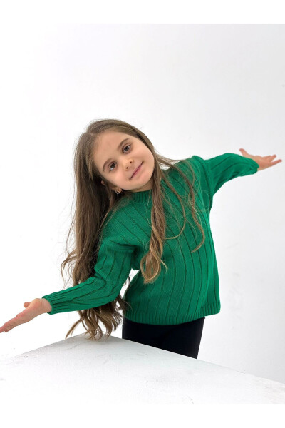 Dark Green Plain Knit Thick Ribbed Baby/Child Knit Sweater (Please Specify Full Age) - EYC BABY