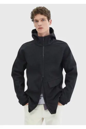 Dark Grey Woven Jacket - 1