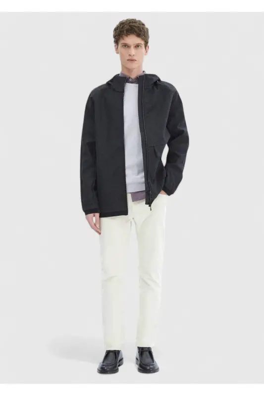 Dark Grey Woven Jacket - 4