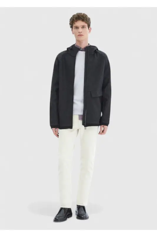 Dark Grey Woven Jacket - 2