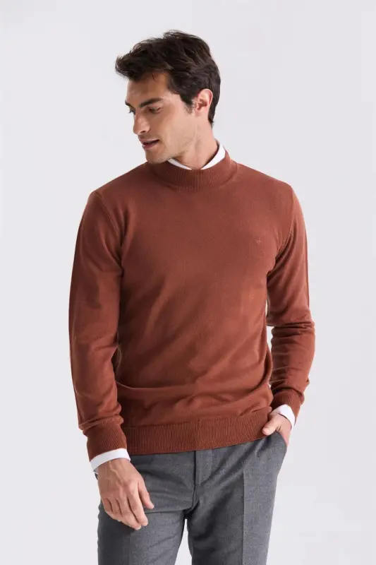 Darmon Slim Fit Yarim Balchiq Triko Pulöver - JAKAMEN