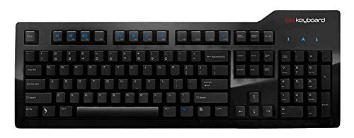 Das Keyboard Model S Kablolu Mekanik Klavye, Cherry MX Blue Mekanik Anahtarlar, 2 Portlu USB Hub, Lazer Kazınmış Tuş Kapakları (104 Tuş, Siyah) - 1