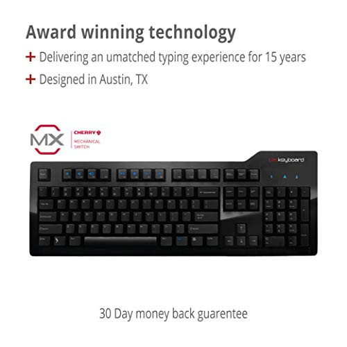 Das Keyboard Model S Kablolu Mekanik Klavye, Cherry MX Blue Mekanik Anahtarlar, 2 Portlu USB Hub, Lazer Kazınmış Tuş Kapakları (104 Tuş, Siyah) - 5