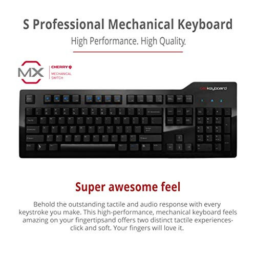 Das Keyboard Model S Professional Wired Mechanical Keyboard, Cherry MX Brown Mechanical Switches, 2-Port USB Hub, Laser Etched Keycaps (104 Keys, Black) - 5