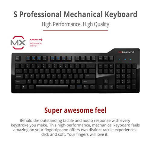 Das Keyboard Model S Profesyonel Kablolu Mekanik Klavye, Cherry MX Brown Mekanik Anahtarlar, 2 Portlu USB Hub, Lazer Kazınmış Tuş Kapakları (104 Tuş, Siyah) - 5