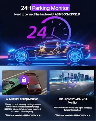 Dash Cam Front and Rear, 2.5K Dual Dash Camera W/ 64GB Card,3