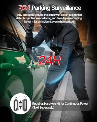 Dash Cam Front and Rear, 4K Full HD Dual Dash Camera for Cars W/ 64GB Card Included, Built-in 5G WiFi & GPS, Car Camera Dashcams for Cars with Night Vision, Parking Monitor, WDR, Emergency Lock - 5