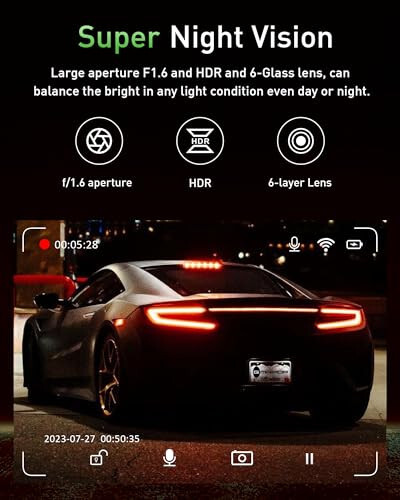 Dash Cam Front and Rear, 4K+1080P WiFi Dual Dash Camera for Cars with App, 3” IPS Dashboard Camera Recorder, Night Vision, 24H/7 Parking Mode, Loop Recording, 170° Wide Angle, Free 64GB SD Card - 7