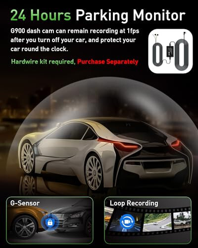 Dash Cam Front and Rear, 4K+1080P WiFi Dual Dash Camera for Cars with App, 3” IPS Dashboard Camera Recorder, Night Vision, 24H/7 Parking Mode, Loop Recording, 170° Wide Angle, Free 64GB SD Card - 5