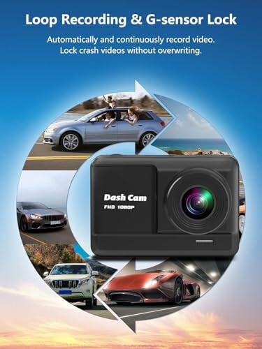 Dash Cam Front and Rear, Mini Dash Cam 1080P Full HD with 32GB SD Card, 2.45 inch IPS Screen, 2 Mounting Ways, Night Vision, WDR, Accident Lock, Loop Recording, Parking Monitor - 4