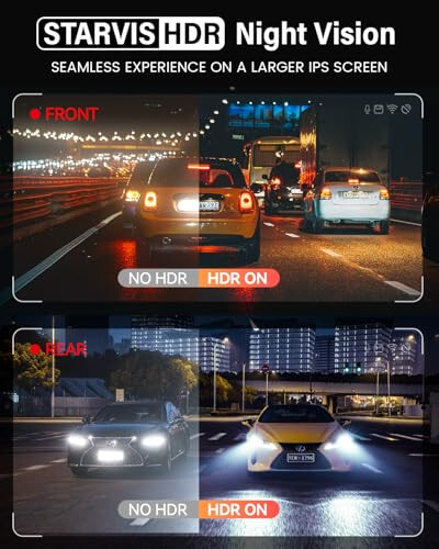 Dash Cam Front Rear 4K Built-in GPS 5GHz WiFi, 3.39