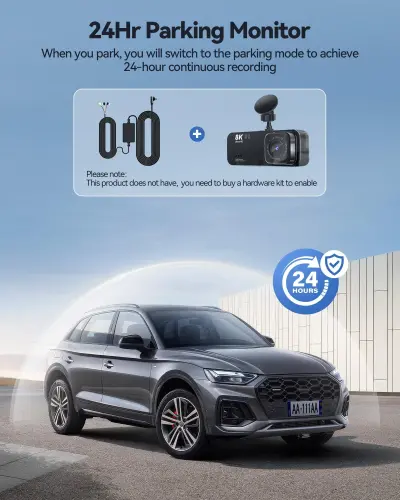 Dash Cam,Gazsocy 8K HD Camera for Car with Front and Rear Recording, Built-in Wi-Fi & GPS, Night Vision, 3.16