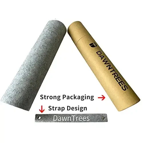 DAWNTREES Large Felt Desk Mat, 40''x16'' Full Felt Mouse Pad,Office Computer Desk Mat for Keyboard,100X40cm Desk Pad Protector (Light Grey) - 5