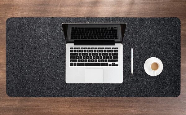 DAWNTREES Large Felt Desk Mat, 40''x16'' Full Desk Mouse Pad, Office Computer Desk Mat for Keyboard,100X40cm Felt Desktop Mat for Desk Pad Protector - DAWNTREES