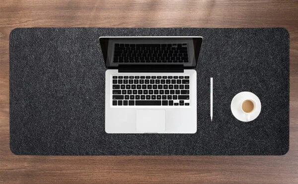 DAWNTREES Large Felt Desk Pad, 40''x16'' Full Desk Mouse Pad, Desk Mat for Keyboard,Computer Mat for Desk,100X40cm Felt Desk Mat for Desk Pad Protector - DAWNTREES