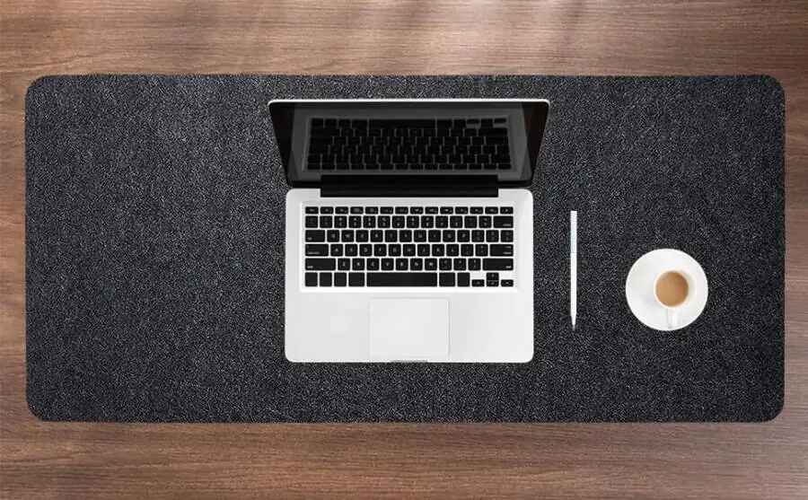 DAWNTREES Large Felt Desk Pad, 40''x16'' Full Desk Mouse Pad, Desk Mat for Keyboard,Computer Mat for Desk,100X40cm Felt Desk Mat for Desk Pad Protector - 1