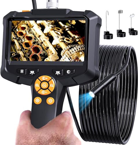 Daxiongmao Borescope, 4.3” Endoscope Camera with Light, IP67 Waterproof Endoscope, 1080 HD Inspection Camera, Borescope Camera with Light, Snake Camera, 16.5ft Endoscope Camera, Gadgets for Men - 1