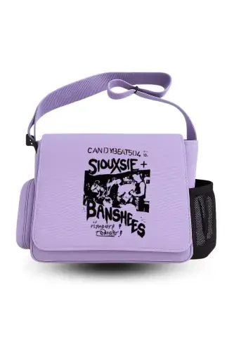 Day Light Siouxsie Banshees Printed Unisex Green Messenger Bag-Lilac - Modazone (1)