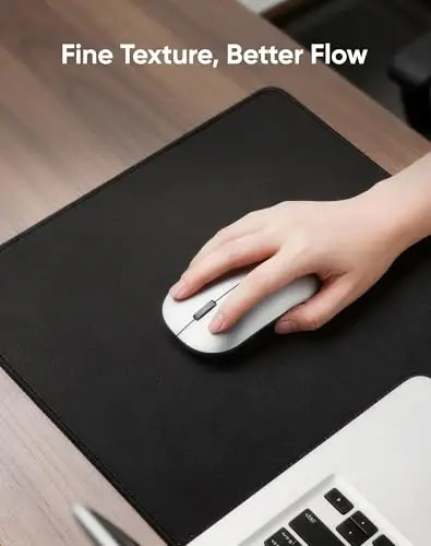Reniteco Large Gaming Mouse Pad with Durable Stitched Edges, Non-Slip Rubber Base, Big Computer Keyboard Mouse Mat Desk Pad for Home Office Gaming Work, 27.6''x11.8''x0.12'', Black - 6