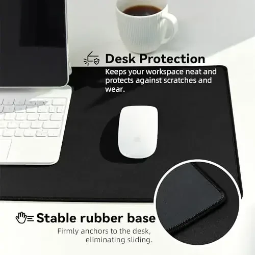 Reniteco Waterproof Large Gaming Mouse Pad with Durable Stitched Edges, Non-Slip Rubber Base, Big Computer Keyboard Mouse Mat Desk Pad for Home Office Gaming Work, 31.5