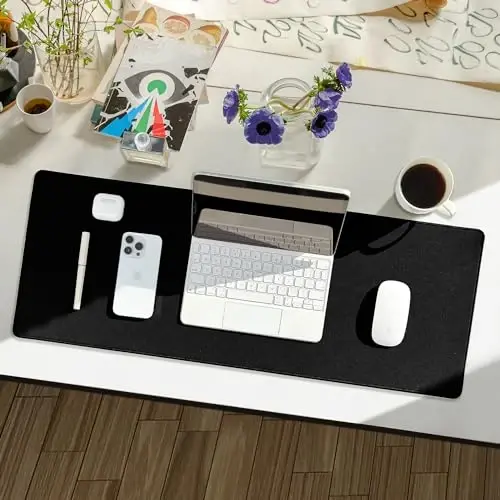 Reniteco Waterproof Large Gaming Mouse Pad with Durable Stitched Edges, Non-Slip Rubber Base, Big Computer Keyboard Mouse Mat Desk Pad for Home Office Gaming Work, 31.5