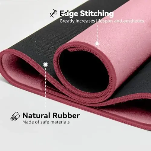 Reniteco Waterproof Large Gaming Mouse Pad with Durable Stitched Edges, Non-Slip Rubber Base, Grainy Jacquard Mouse Mat Desk Pad for Home Office Gaming, 27.6