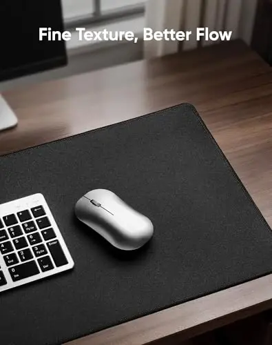 Reniteco Waterproof Large Gaming Mouse Pad with Durable Stitched Edges, Non-Slip Rubber Base, Grainy Jacquard Mouse Mat Desk Pad for Home Office Gaming, 27.6