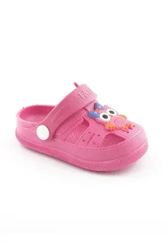 Daye Günlük Ortopedik Kaydırmaz Tabanlı Hayvan Figürlü Çocuk Sandalet Terlik Bkpk01001-FUŞYA - 1