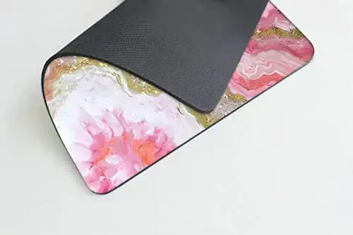 Dazzling Geode Pink Gold Marble Mouse pad Customized Mousepad Non-Slip Rubber Base Mouse Pads for Computers Laptop Office Desk Accessories Mouse pad - 3