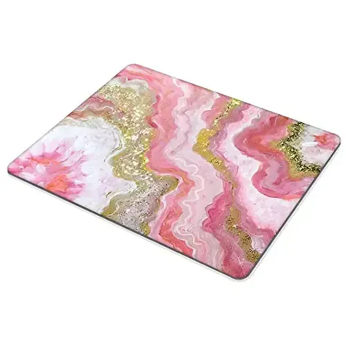 Dazzling Geode Pink Gold Marble Mouse pad Customized Mousepad Non-Slip Rubber Base Mouse Pads for Computers Laptop Office Desk Accessories Mouse pad - 4
