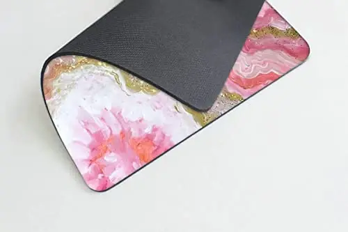 Dazzling Geode Pushti Oltin Marmar sichqonchasi tayyorlangan sichqoncha kompyuterlar uchun sirpanmaydigan kauchuk asosli sichqonchalar noutbuk ofis stolining aksessuarlari sichqonchasi - 3