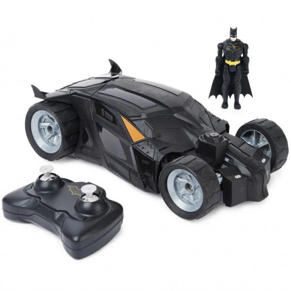 DC Comics, Batman Batmobile Remote Control Car with 4-inch Action Figure, for Kids Ages 4 and up - 1