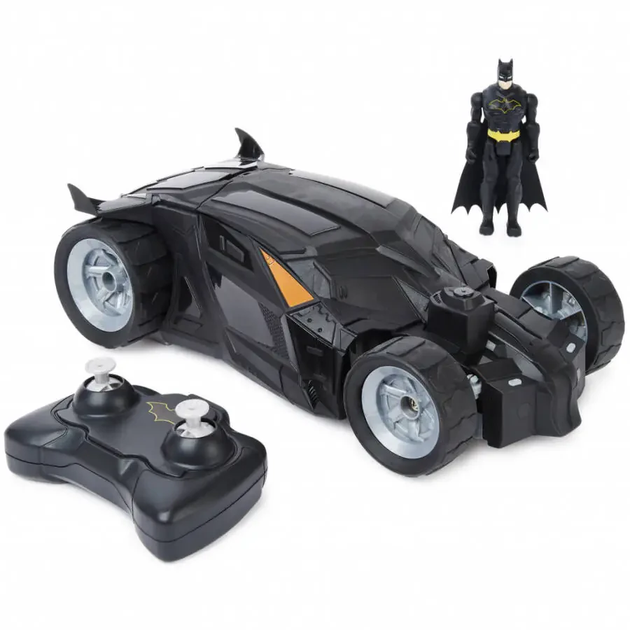DC Comics, Batman Batmobile Remote Control Car with 4-inch Action Figure, for Kids Ages 4 and up - 1