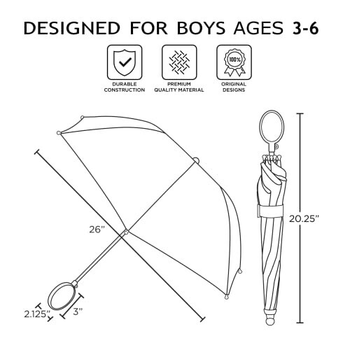 DC Comics Kids Umbrella, Batman Toddler and Little Boy Rain Wear for Ages 3-6 - 27