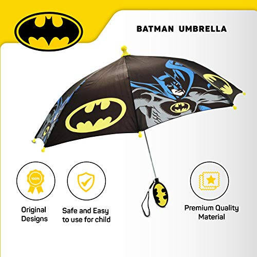 DC Comics Kids Umbrella, Batman Toddler and Little Boy Rain Wear for Ages 3-6 - 19