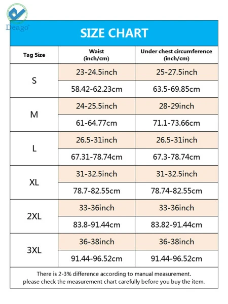 Deago Women Body Shaper Slimming Waist Trainer Cincher Underbust Corset Shapewear Vest Size XXL- - DEAGO (1)