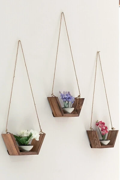 Decorative 3-Tier Wall Shelf Sandal Shelf Flower Stand - BFDSHOP