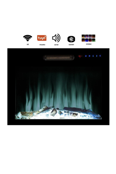 Decorative 70 Cm 8 Colors, Flame Sound, Bluetooth, Wifi Electric Fireplace Heater - 6