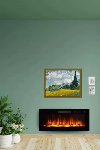 Decorative 8 Color 130 Cm, Flame Sound, Bluetooth, Wifi Electric Fireplace Heater - TEKTES (1)