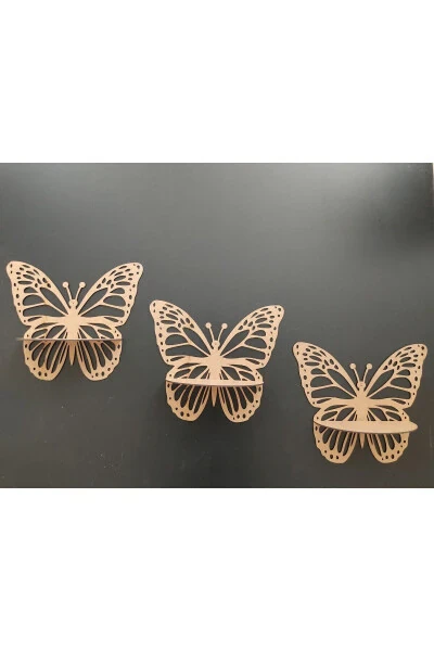 Decorative Butterfly Wall Shelf 3-Piece Set - 4