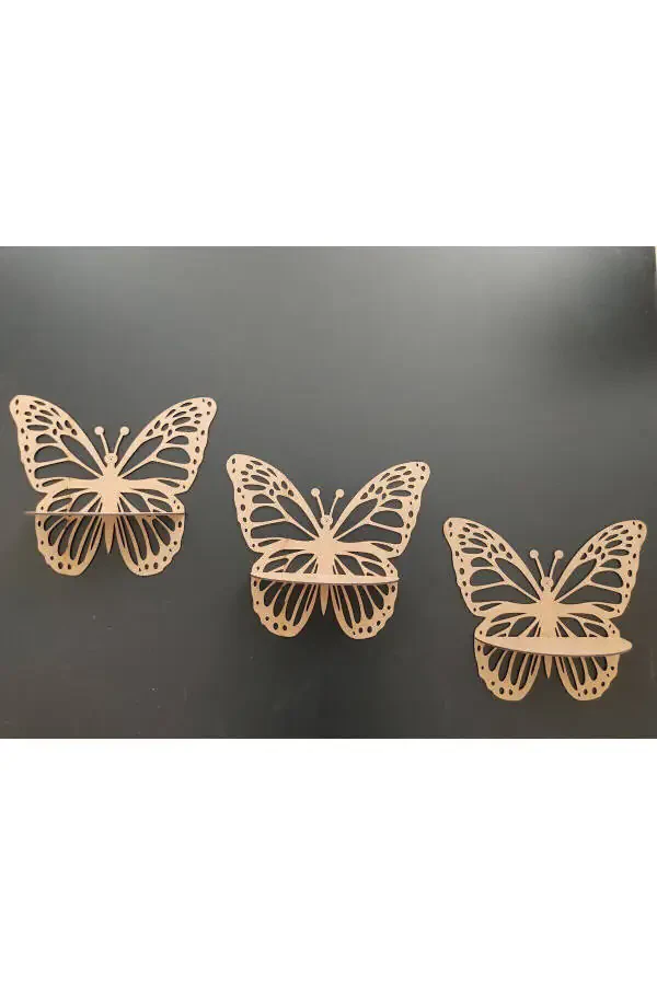 Decorative Butterfly Wall Shelf 3-Piece Set - 4