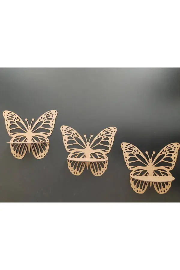 Decorative Butterfly Wall Shelf 3-Piece Set - 6
