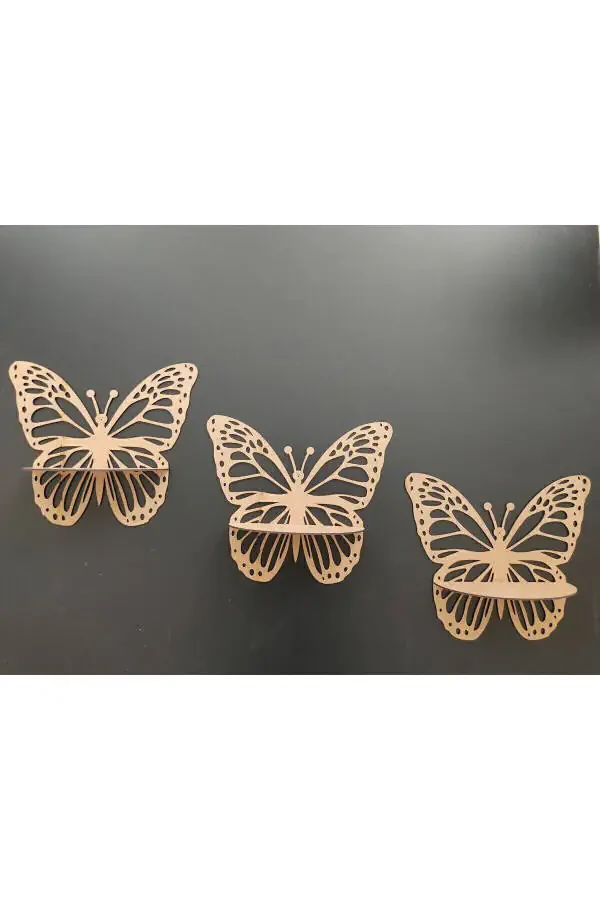 Decorative Butterfly Wall Shelf 3-Piece Set - 1