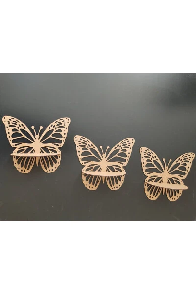 Decorative Butterfly Wall Shelf 3-Piece Set - KNTLAZER (1)