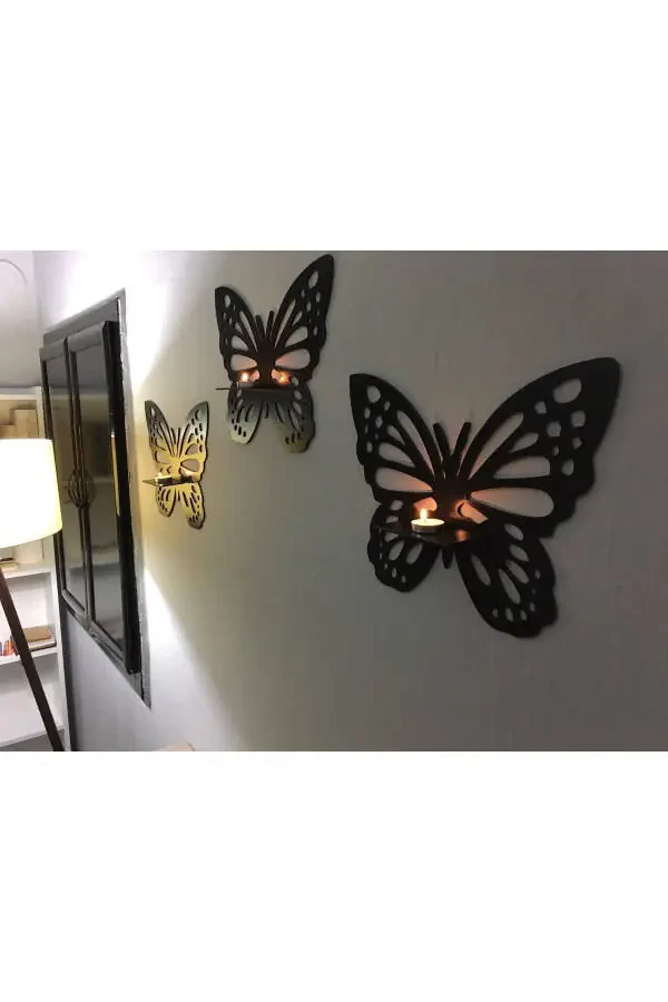 Decorative Butterfly Wall Shelf 3-Piece Set 545351 - 12